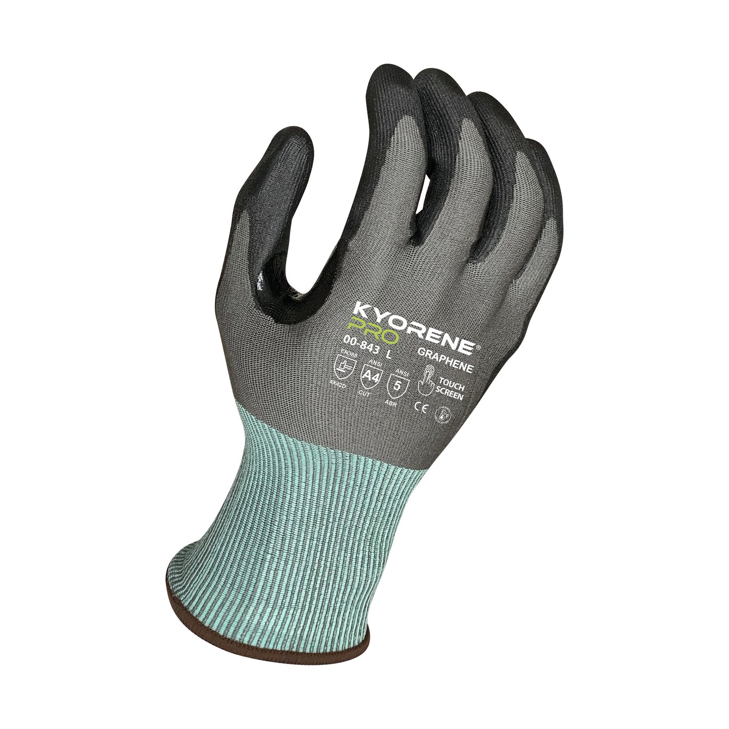 00-843 Kyorene® Pro Gloves – ANSI A4 Cut Protection, Odor Neutralizing, Touchscreen-Compatible