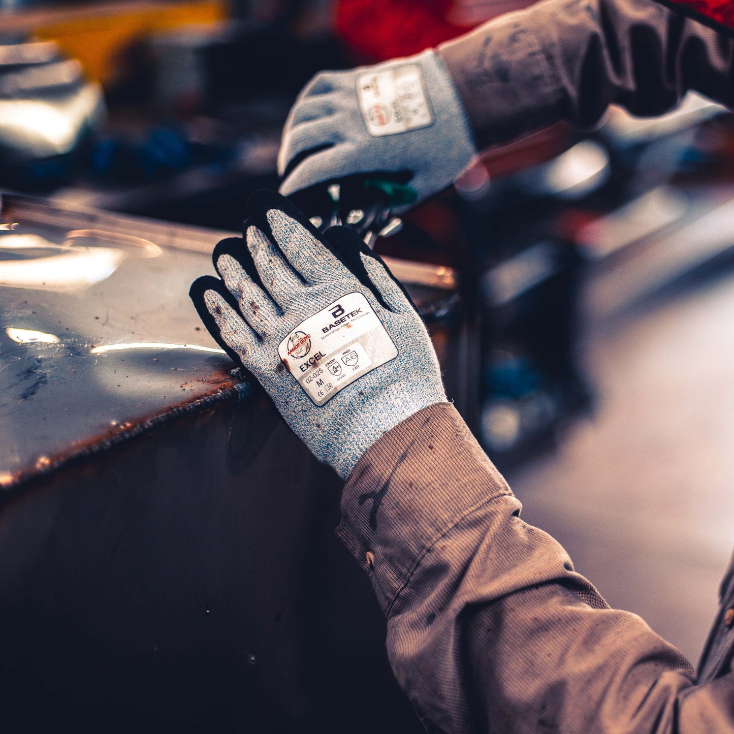 02-025 Basetek® Gloves – ANSI A6 Cut Resistance, Enhanced Grip, Oil-Resistant Coating