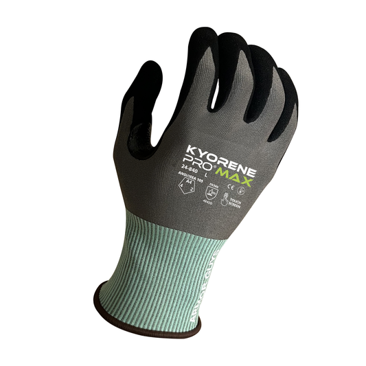 24-840 Kyorene® Pro Max Work Gloves – ANSI A4 Cut Resistance, Thinnest Glove, Touchscreen, Graphene Liner